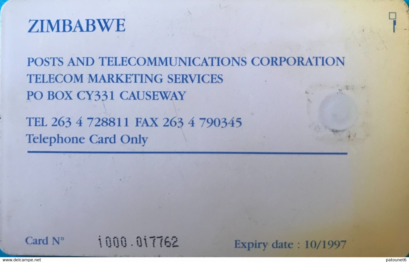 ZIMBABWE  -  Phonecard - $ 30 - Zimbabwe