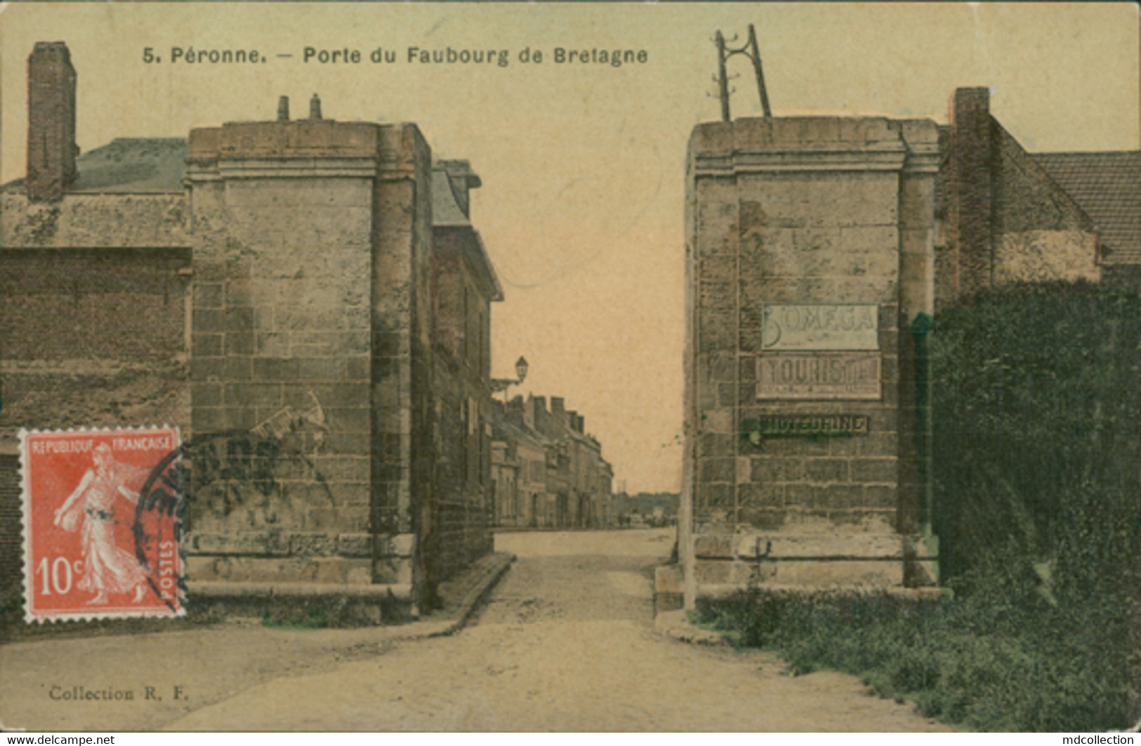 80 PERONNE /porte Du Faubourg De Bretagne / BELLE CARTE COULEUR TOILEE - Peronne