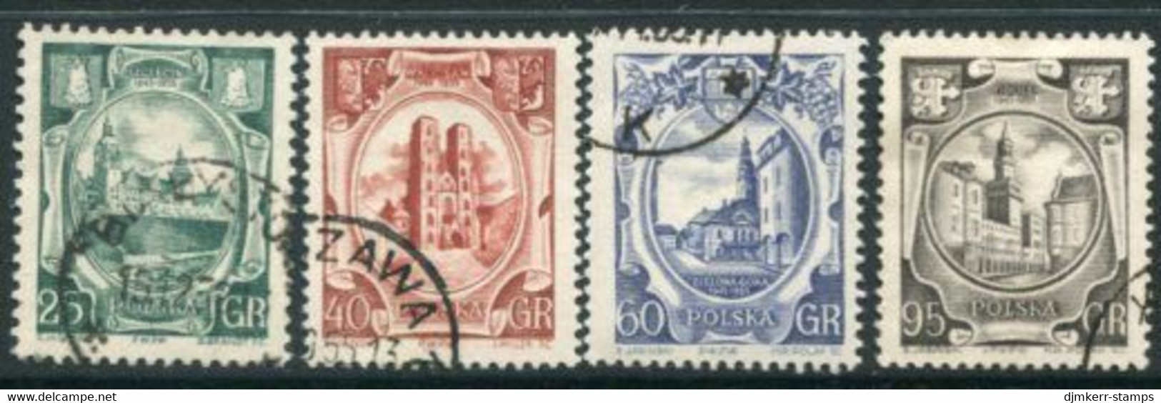 POLAND 1955 Incorporation Of Western Territories Used  Michel 942-45 - Used Stamps