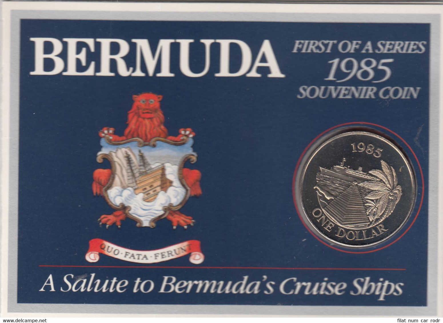 CRC0093 CARTERA MONEDAS BERMUDAS 1985 1 DOLAR 20 - Bermudas