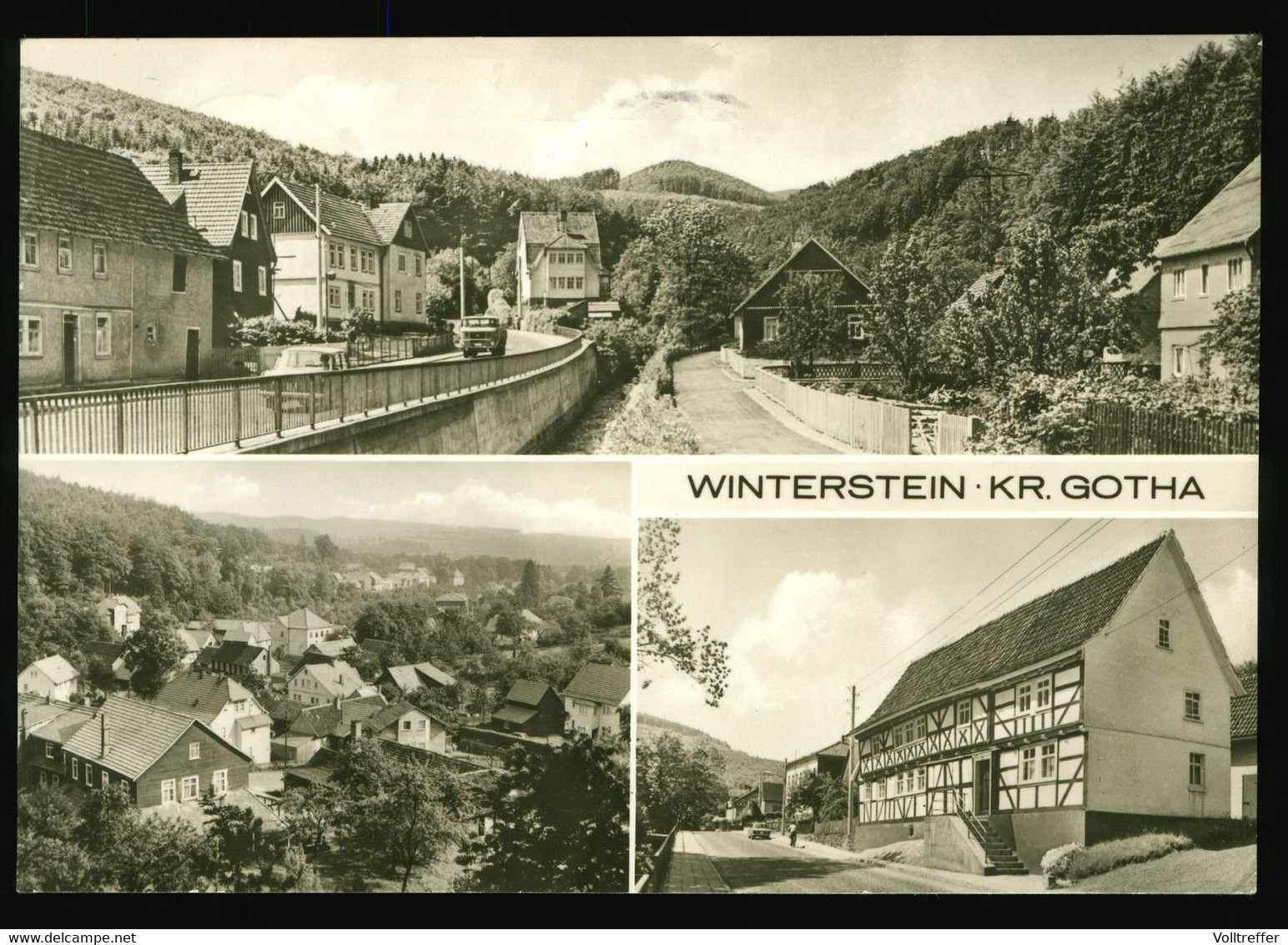 DDR Foto AK 1976 Winterstein Waltershausen, Verschiedene Ansichten - Waltershausen