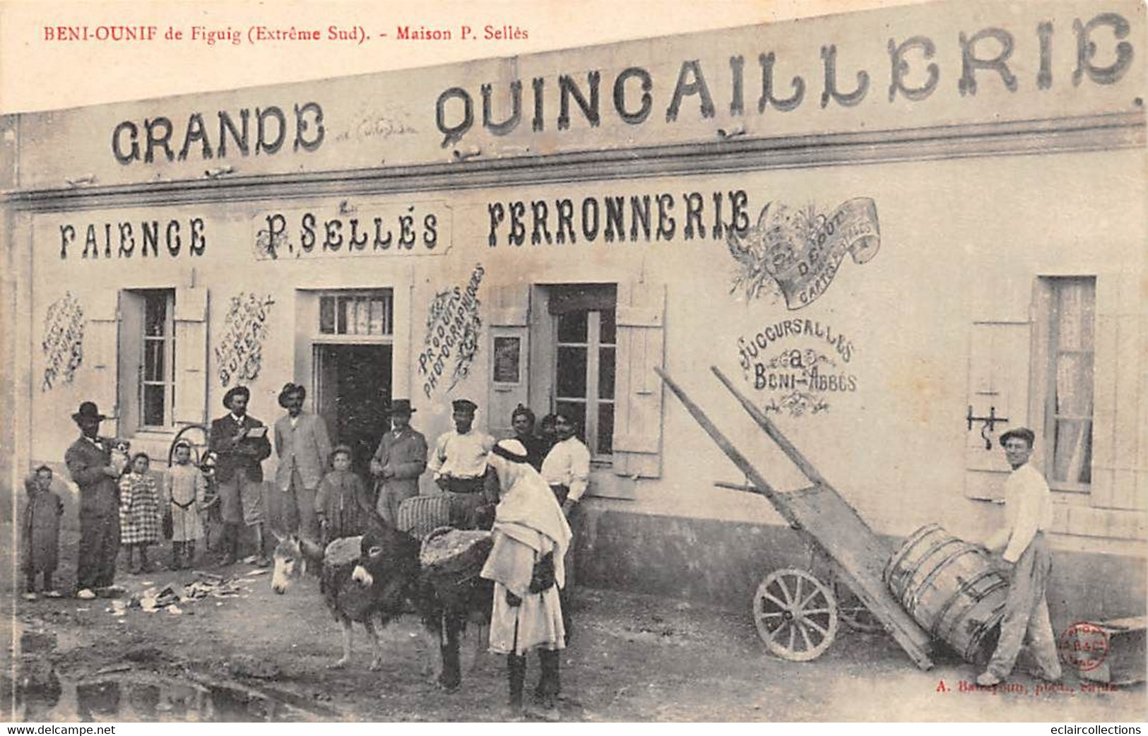 Beni-Ounif De Figuig  .  Algérie    Grande Quincaillerie . Dépôt De Cartes Postales (voir Scan) - Sonstige & Ohne Zuordnung