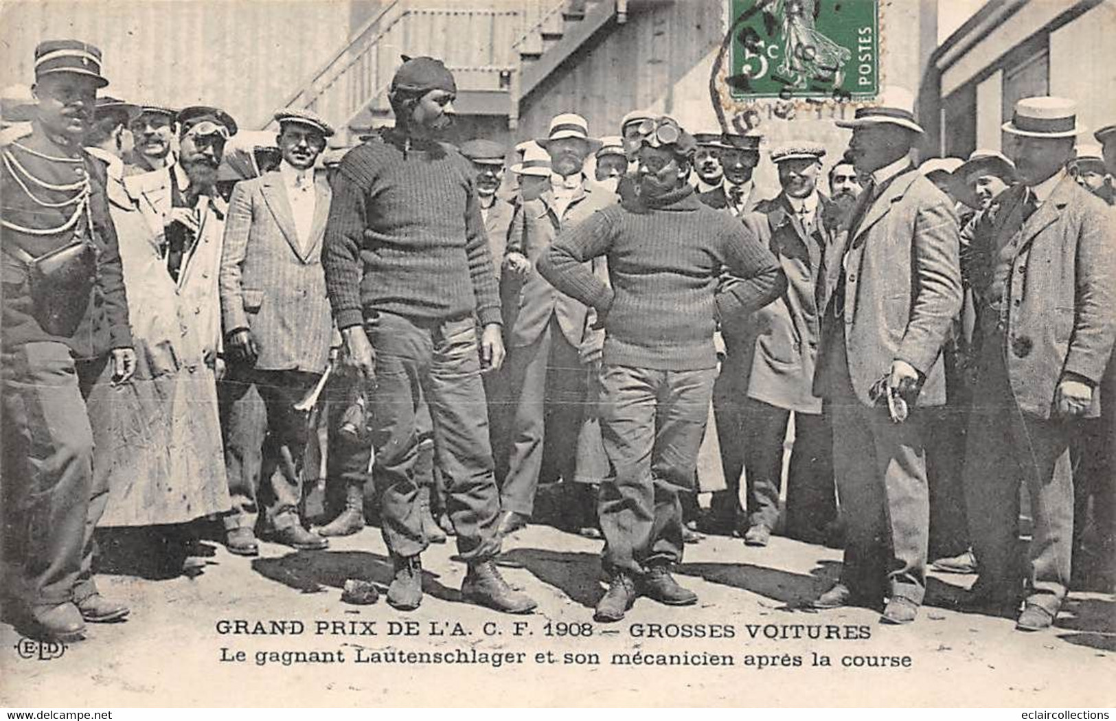 Thème   Sport Automobile      Prix De L 'A. C.F.  1908   Gagnant LAUTENSCHLAGER        (voir Scan) - Otros & Sin Clasificación