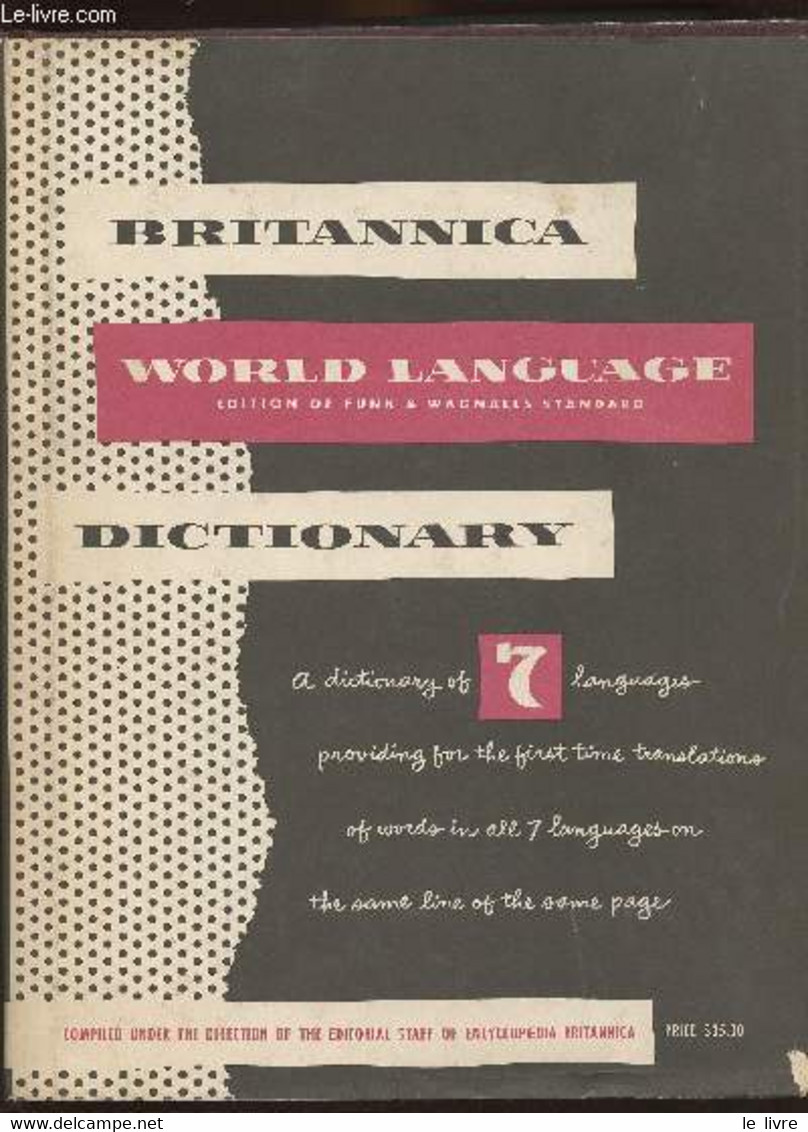 Standard Dictionary Of The English Language (International Edition)combined With Britannica World Language Dictionary Vo - Diccionarios