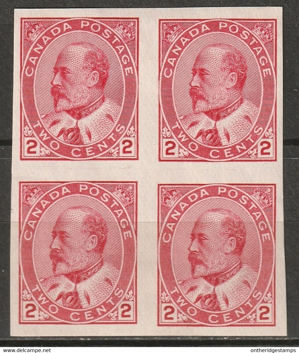 Canada 1903 Sc 90A  Block MH* Some Disturbed Gum - Neufs