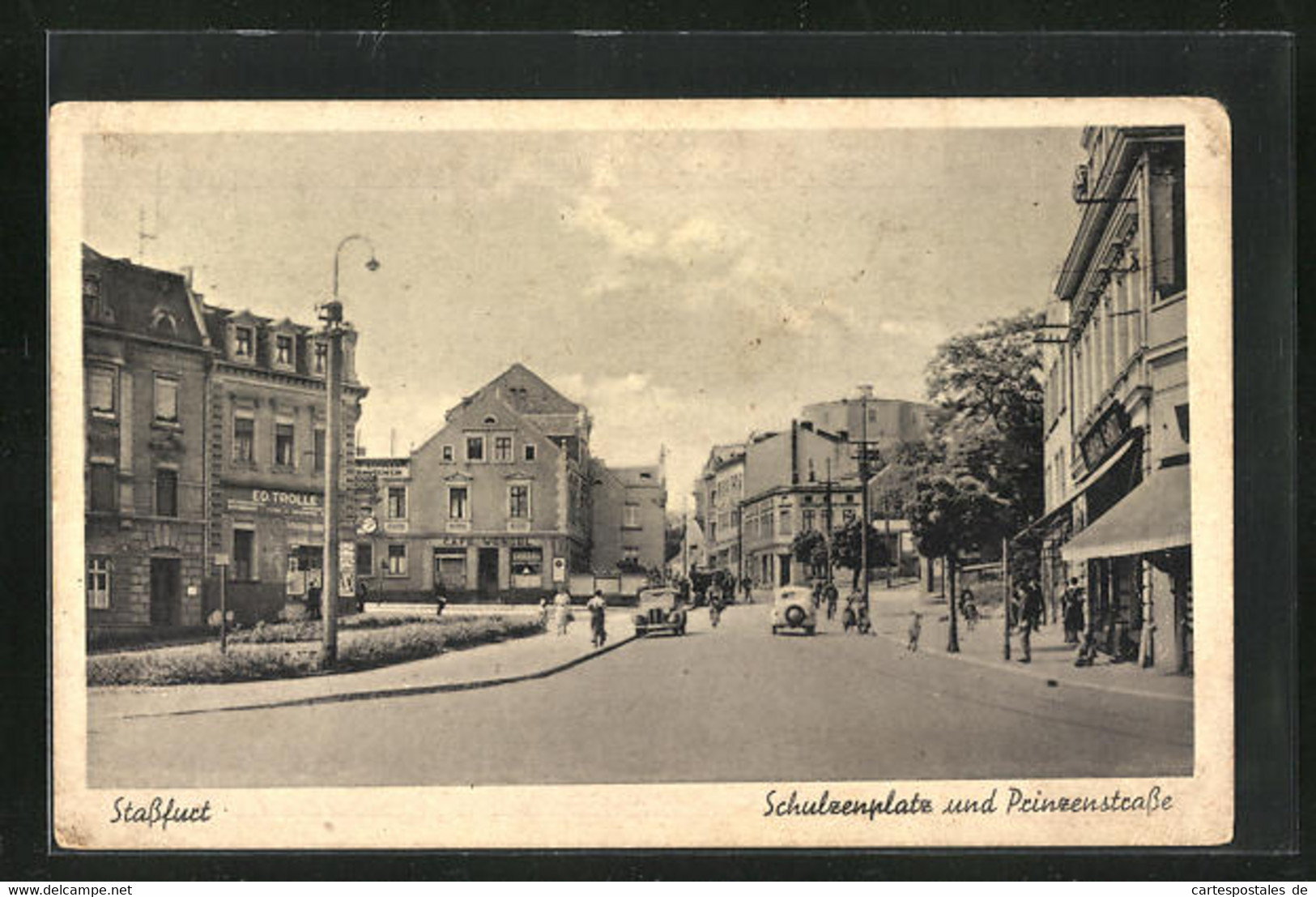 AK Stassfurt, Schulzenplatz Und Prinzenstrasse - Stassfurt