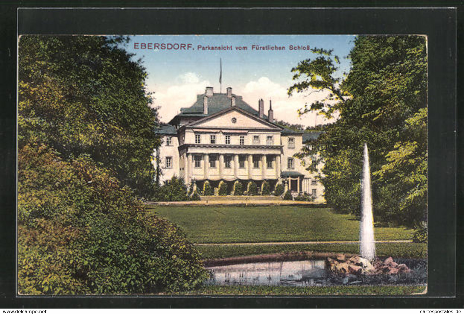 AK Ebersdorf, Parkansicht Vom Fürstlichen Schloss - Ebersdorf