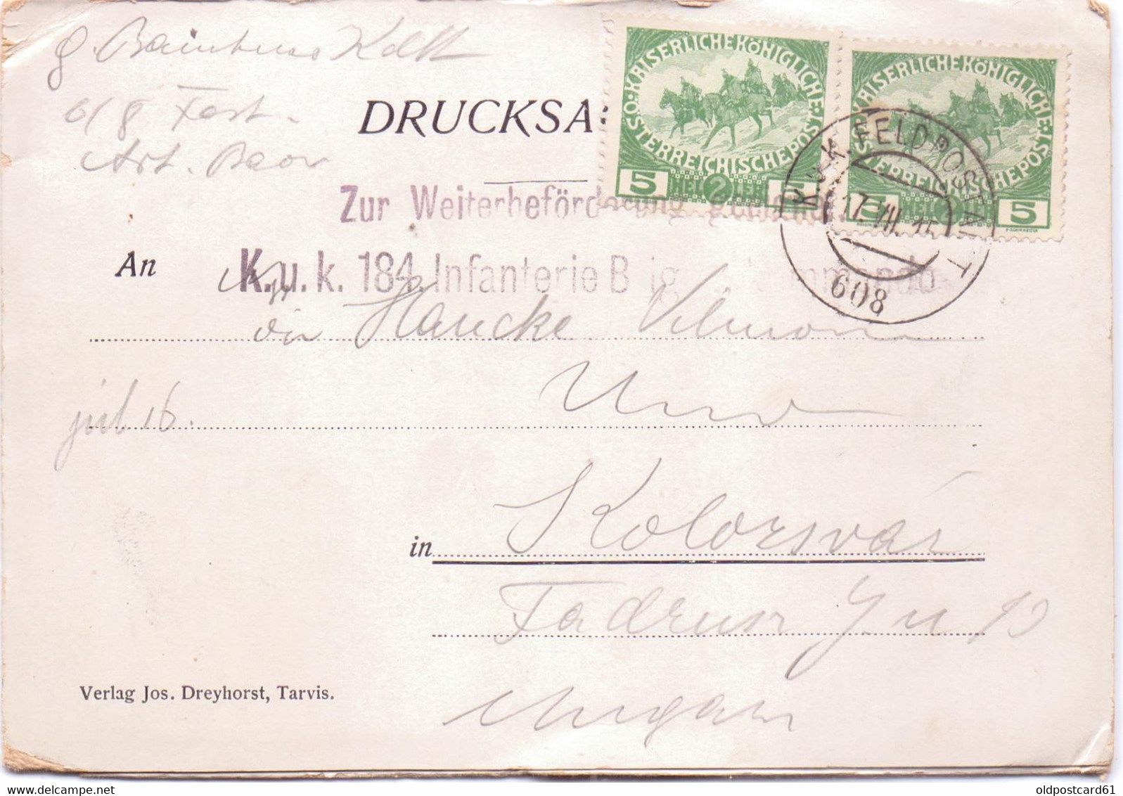 Seltene  ALTE  Dreifach-  AK   TARVIS  / Italien  - Teilansicht Mit Panorama Etc. -  1915 Mit K.u.K.-Feldpost Nr. 608 - Sonstige & Ohne Zuordnung