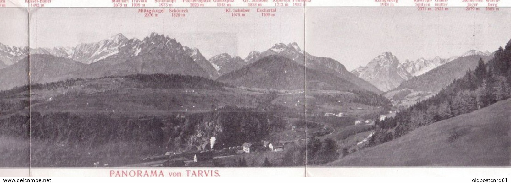 Seltene  ALTE  Dreifach-  AK   TARVIS  / Italien  - Teilansicht Mit Panorama Etc. -  1915 Mit K.u.K.-Feldpost Nr. 608 - Sonstige & Ohne Zuordnung