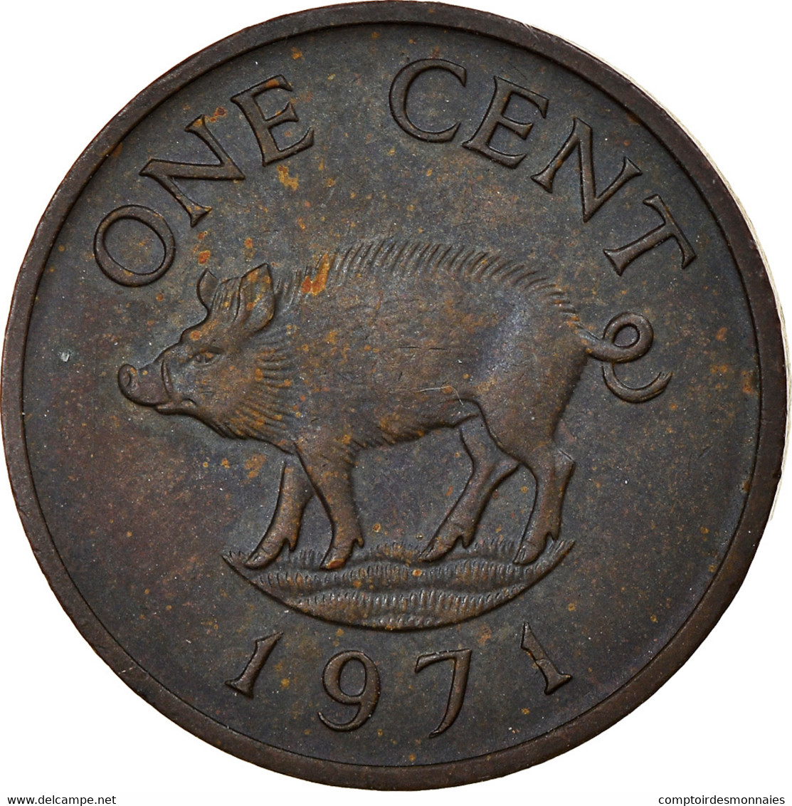 Monnaie, Bermuda, Elizabeth II, Cent, 1971, TTB, Bronze, KM:15 - Bermuda