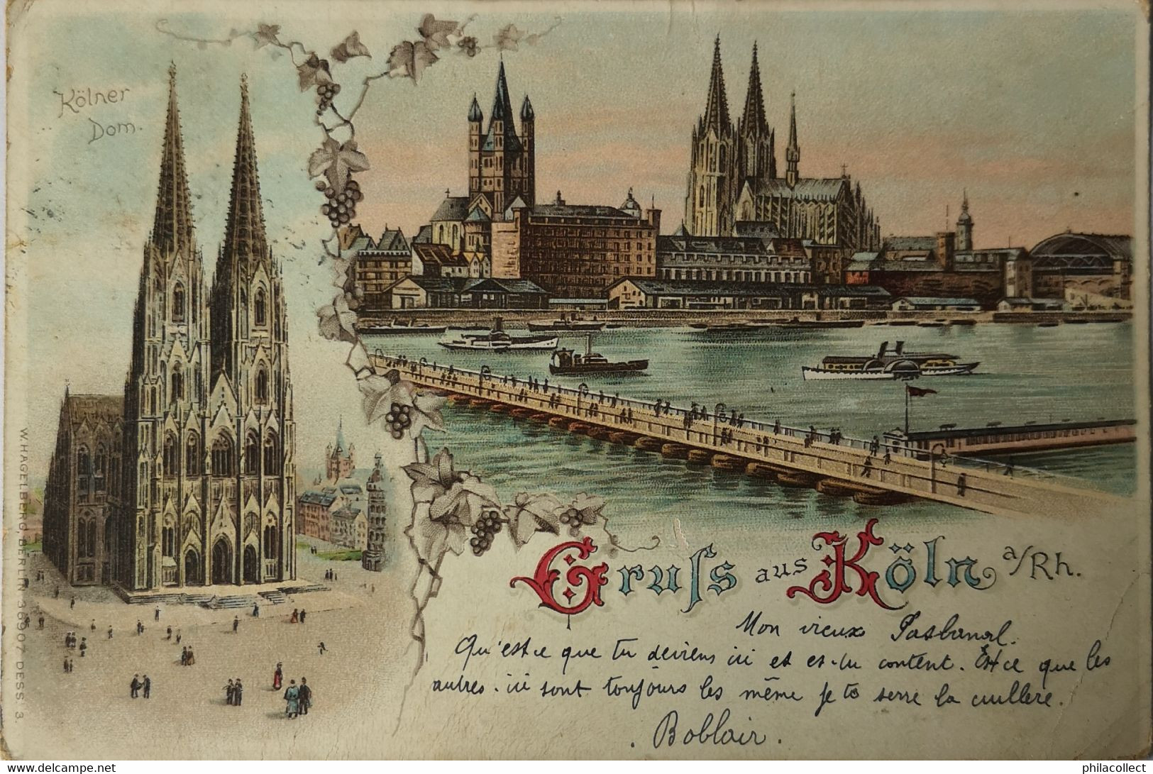 Koeln // Litho Karte // Gruss Aus Koln 1900 - Köln