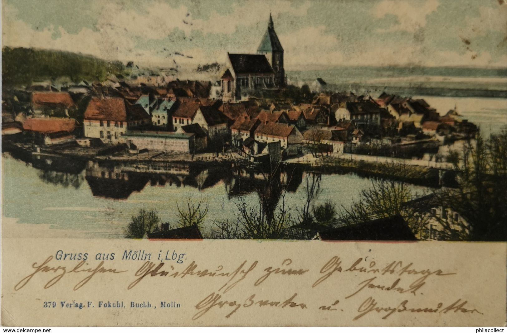 Moelln // Litho Karte // Gruss Aus Molln I. Lbg. 1901 - Mölln