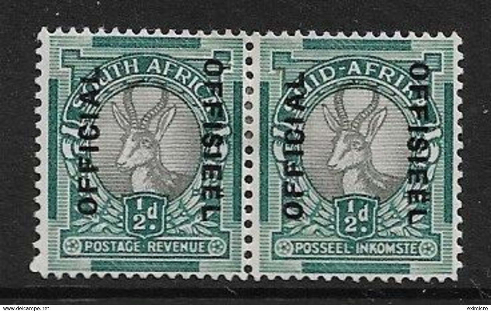 SOUTH AFRICA 1944 ½d OFFICIAL SG O32 MOUNTED MINT Cat £30 - Servizio