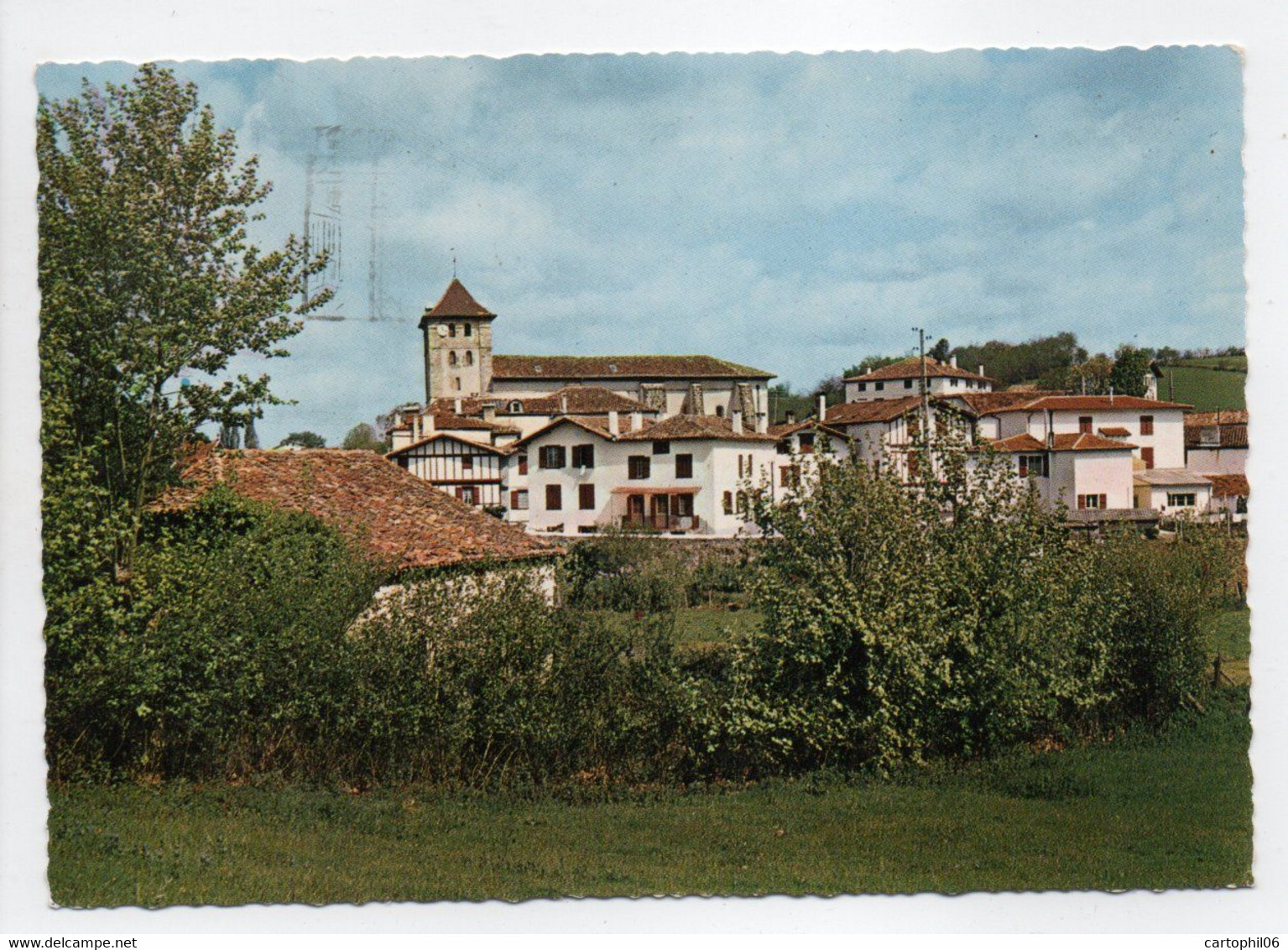 - CPSM ESPELETTE (64) - Vue Du Quartier De L'Eglise 1970 - Editions Sofer - - Espelette