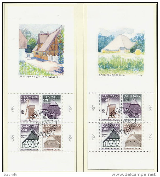 DENMARK  1997 Open-air Museum Booklet Panes, Used.  Michel HB54-55 - Cuadernillos
