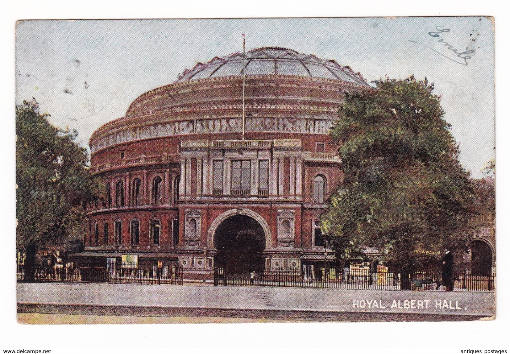 Post Card Royal Albert Hall 1906 London England Belgique Gand Taxe Angleterre - Storia Postale