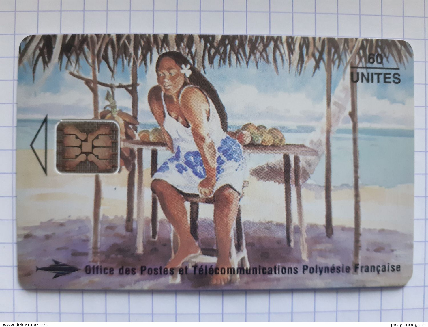 PF26 60U 1994 SC5 - La Vendeuse De Manges N° C49100917 Impression Décalée - Polynésie Française