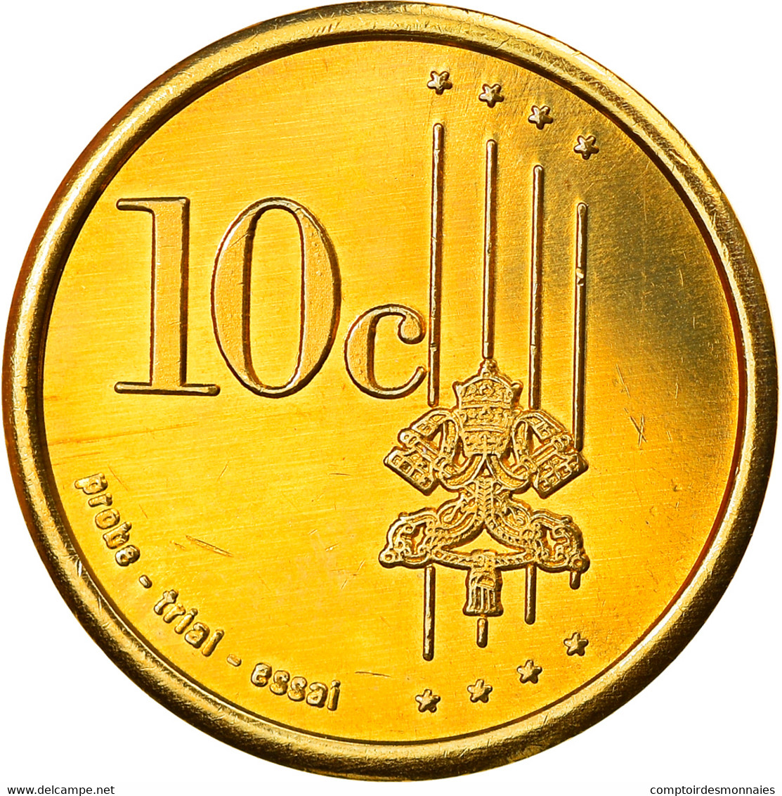 Vatican, 10 Euro Cent, 2007, Unofficial Private Coin, FDC, Laiton - Pruebas Privadas