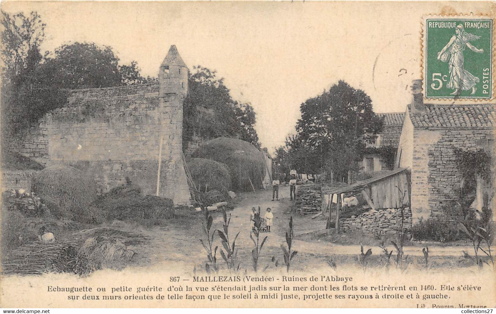 85-MAILLEZAIS- RUINES DE L'ABBAYE - Maillezais