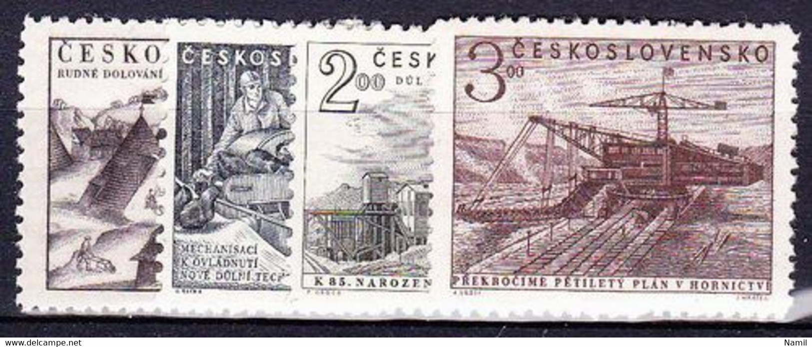 ** Tchécoslovaquie 1952 Mi 757-60 (Yv 667-70), (MNH) - Ungebraucht