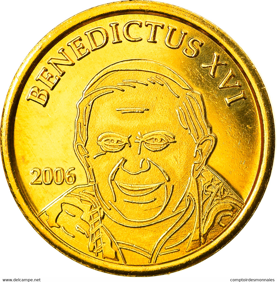 Vatican, 10 Euro Cent, Type 2, 2006, Unofficial Private Coin, FDC, Laiton - Pruebas Privadas