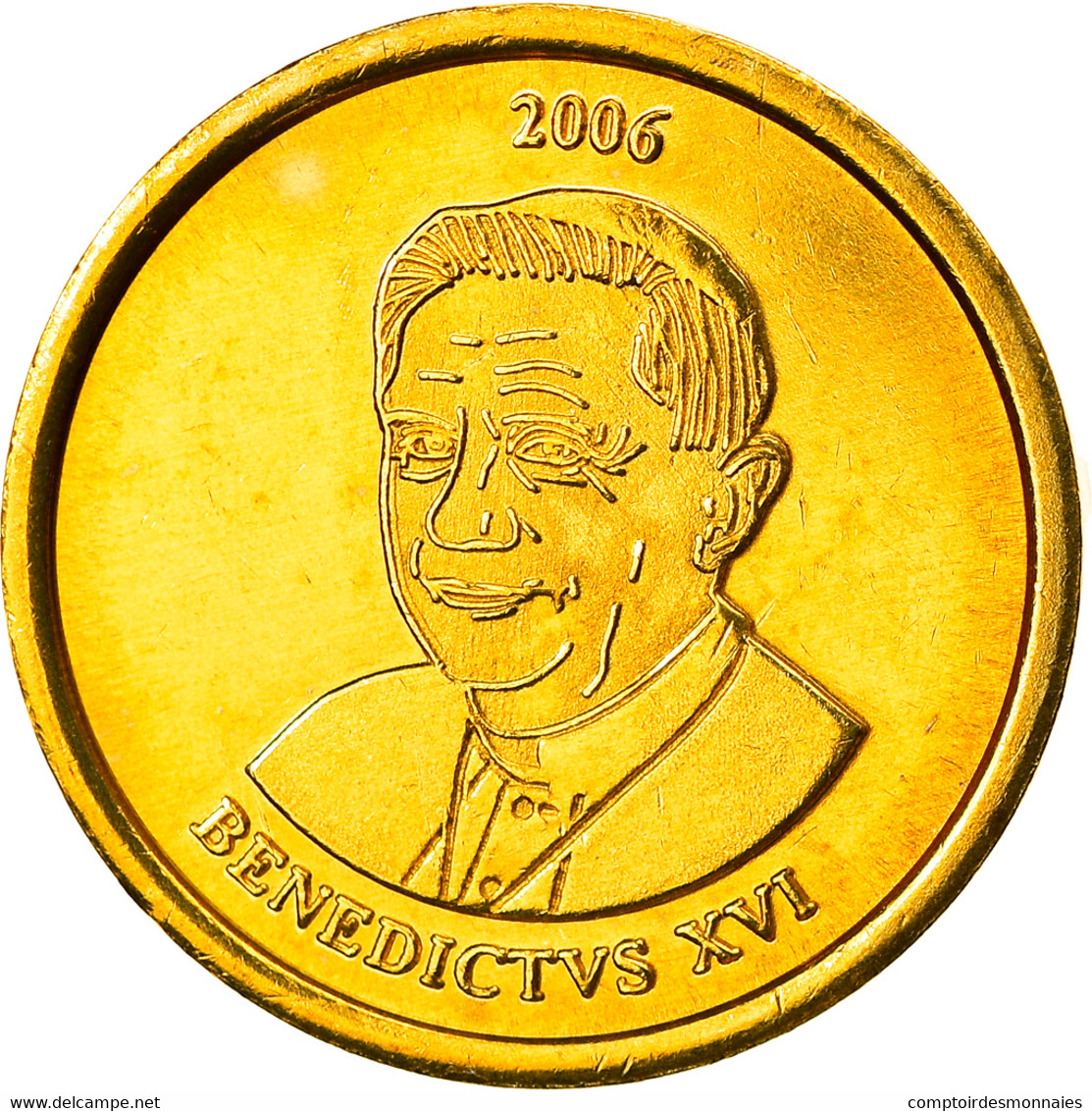 Vatican, 10 Euro Cent, Type 1, 2006, Unofficial Private Coin, FDC, Laiton - Pruebas Privadas