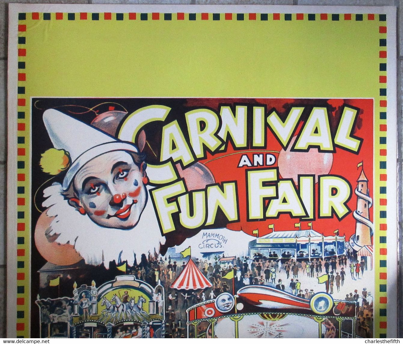 VINTAGE WILLSONS SHOW PRINTERS LEICESTER FUN FAIR CIRCUS LITHOGRAPH POSTER C.1930'S - FOIRE FORAINE CIRQUE - ZIRKUS - Posters