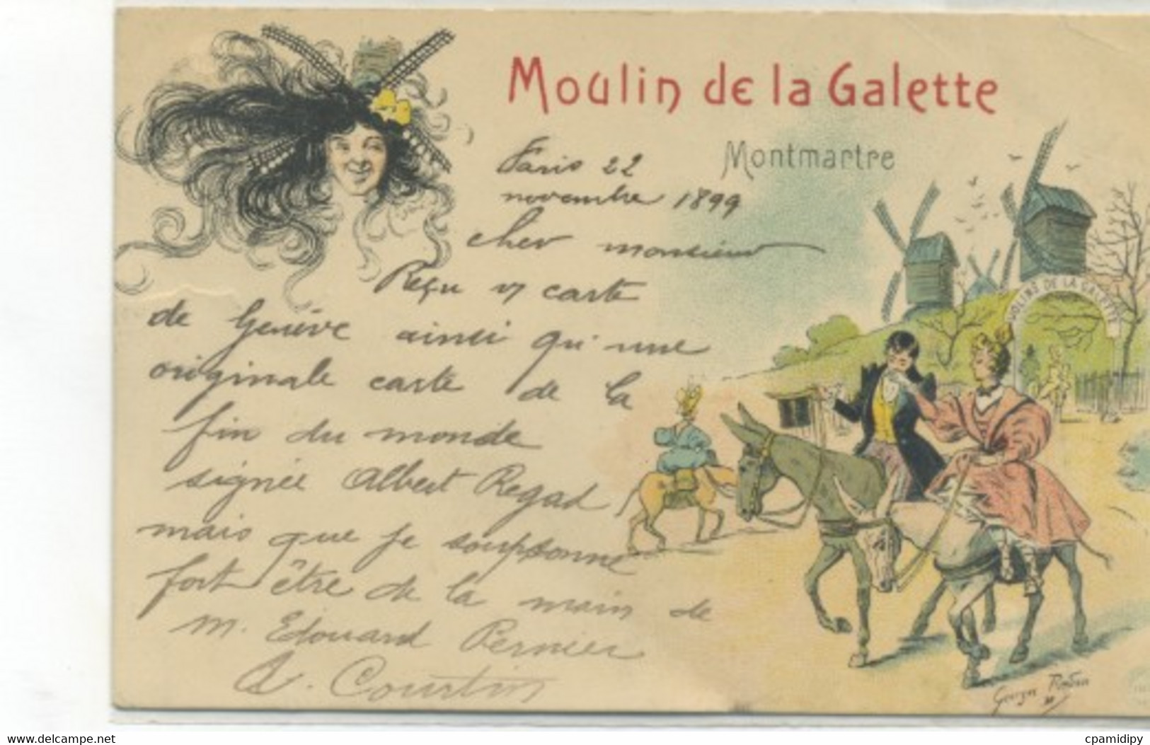 ILLUSTRATEUR - Georges REDON - MOULIN De La GALETTE - MONTMARTRE - 1899 - Précurseur - Redon