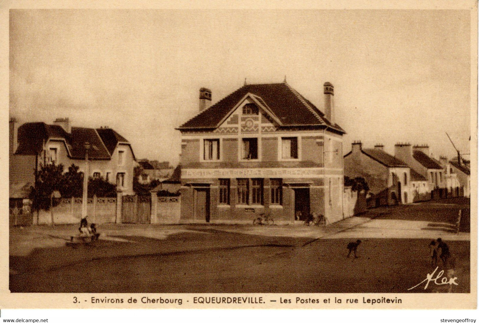 50 Manche Equeurdreville CPA Les Postes La Rue Lepoitevin Envirions De Cherbourg - Equeurdreville