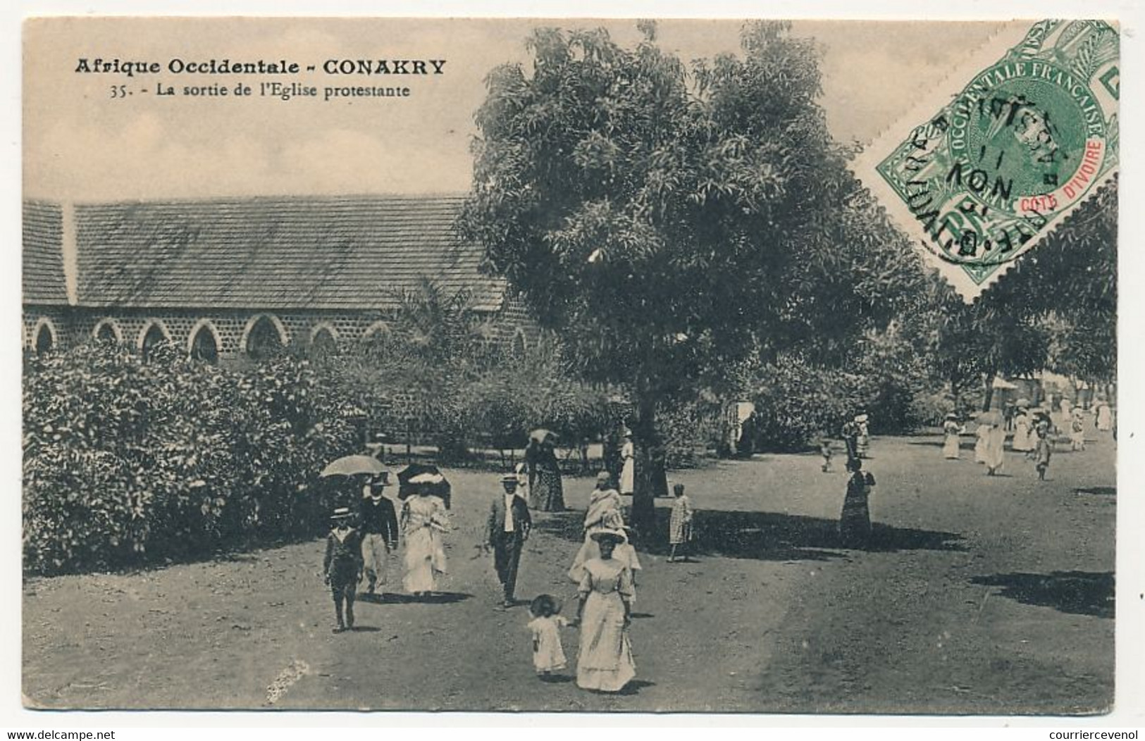 CPA - GUINÉE - CONAKRY - La Sortie De L'Eglise Protestante - Guinée Française