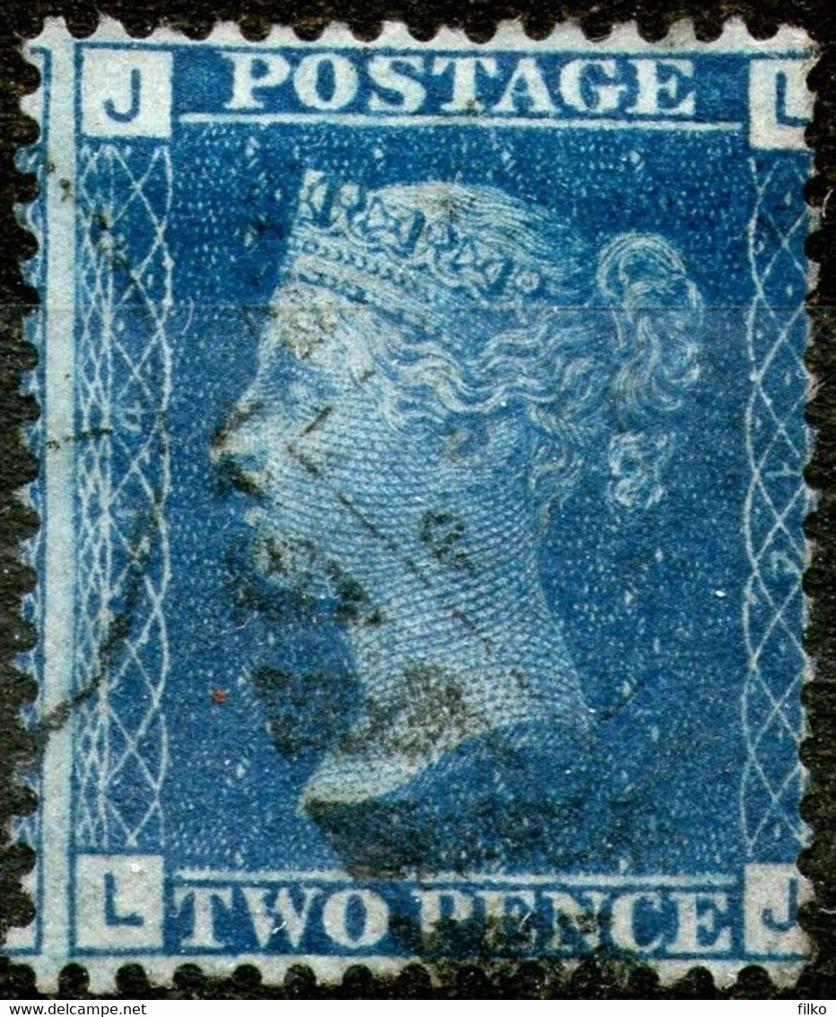 Great Britan,1869,Queen Victoria 2 Pence,pl.14,used,as Scan - Usados