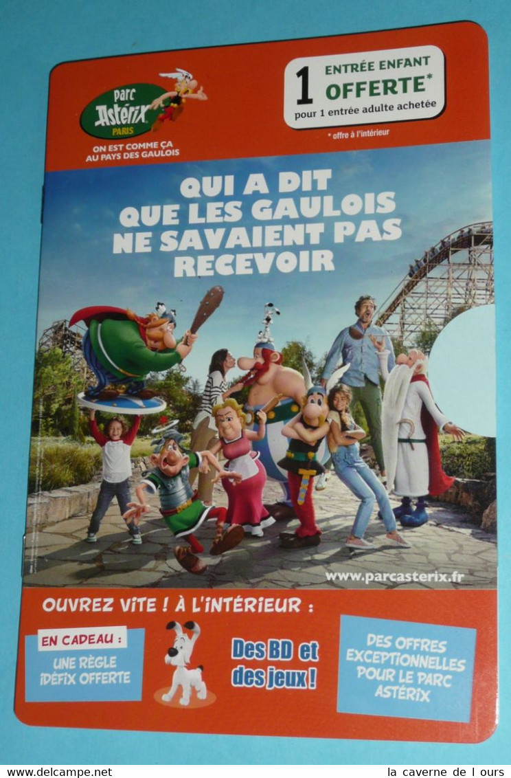 TDF Tour De France 2021, Livret Avec 1 Entrée Enfant Parc Astérix, Règle Idéfix, BD & Jeux, Obélix - Objets Publicitaires