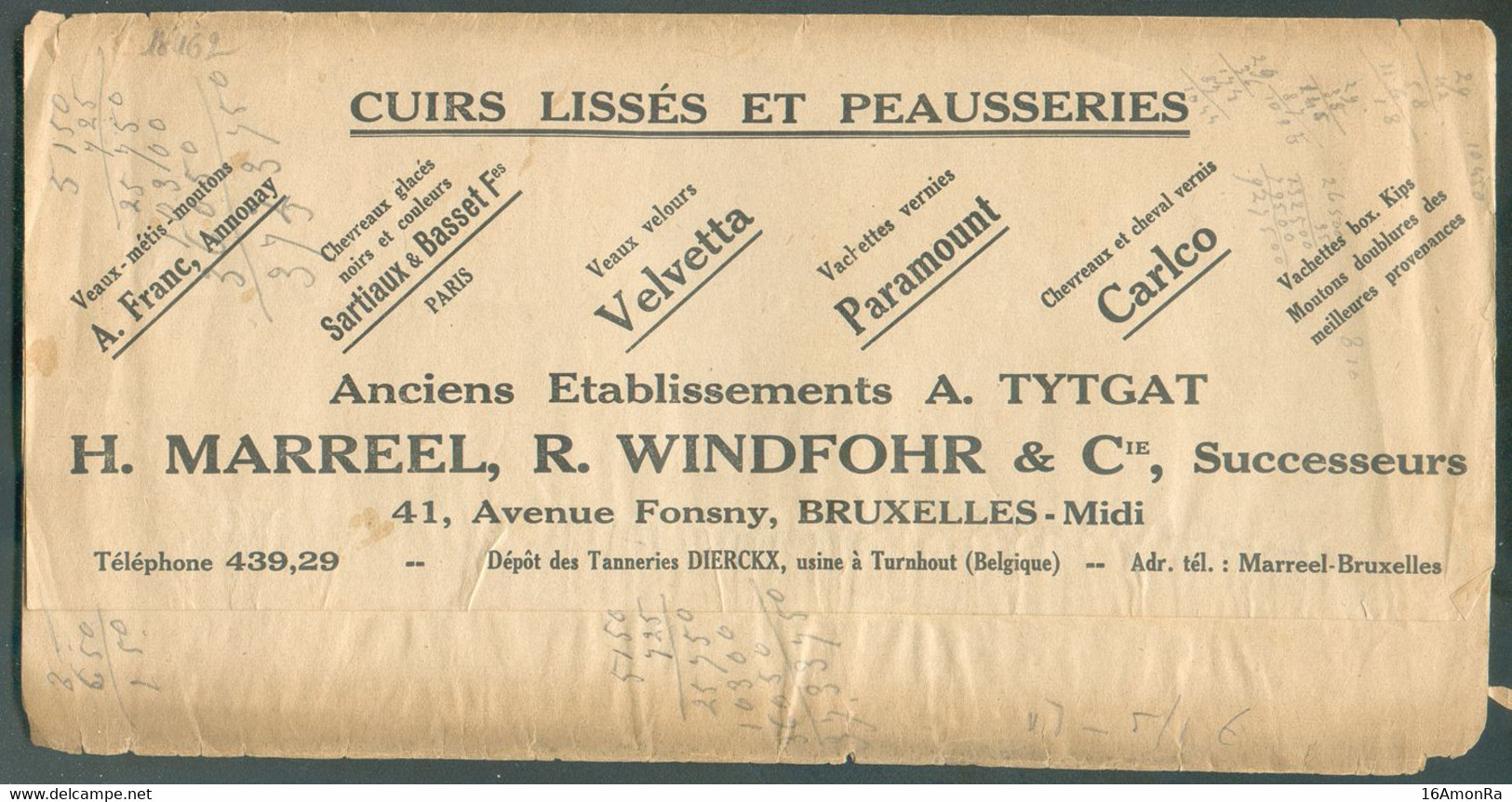 1c. HOUYOUX PREO BRUXELLES 1924 BRUSSEL Sur Journal La Bourse Aux Cuirs De Bruxelles Vers Jodoigne.  TB   - 18462 - Typos 1922-31 (Houyoux)