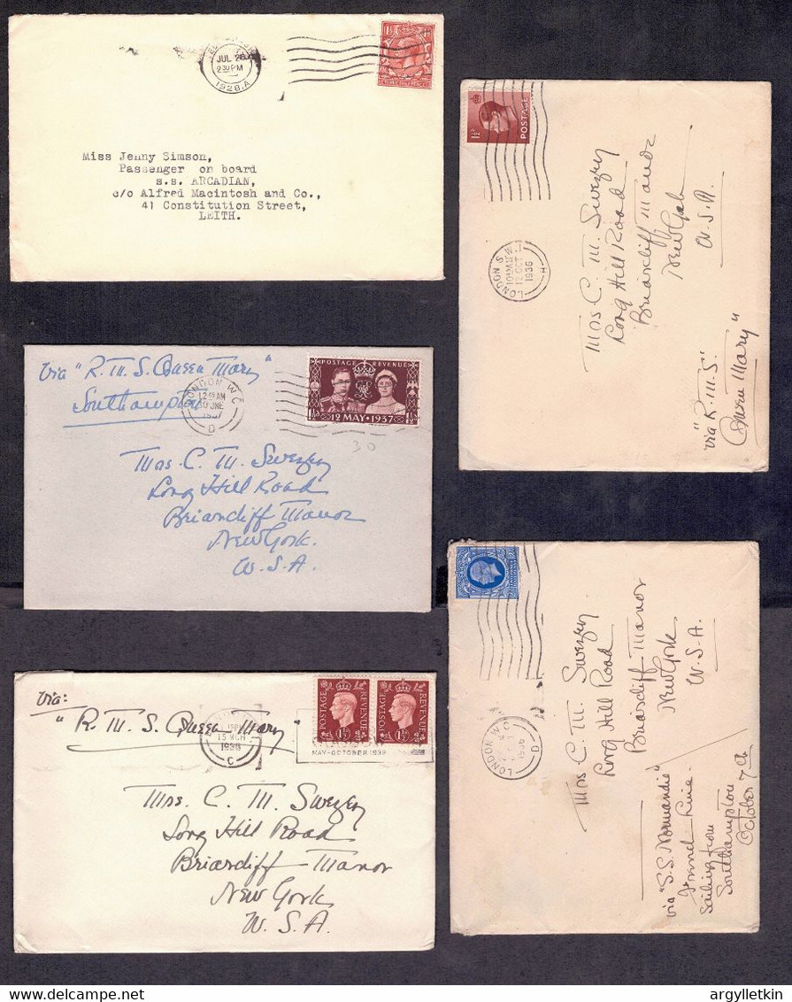 GB KING GEORGE 5th AND EDWARD 8th PAQUEBOT/SHIPPING - Lettres & Documents