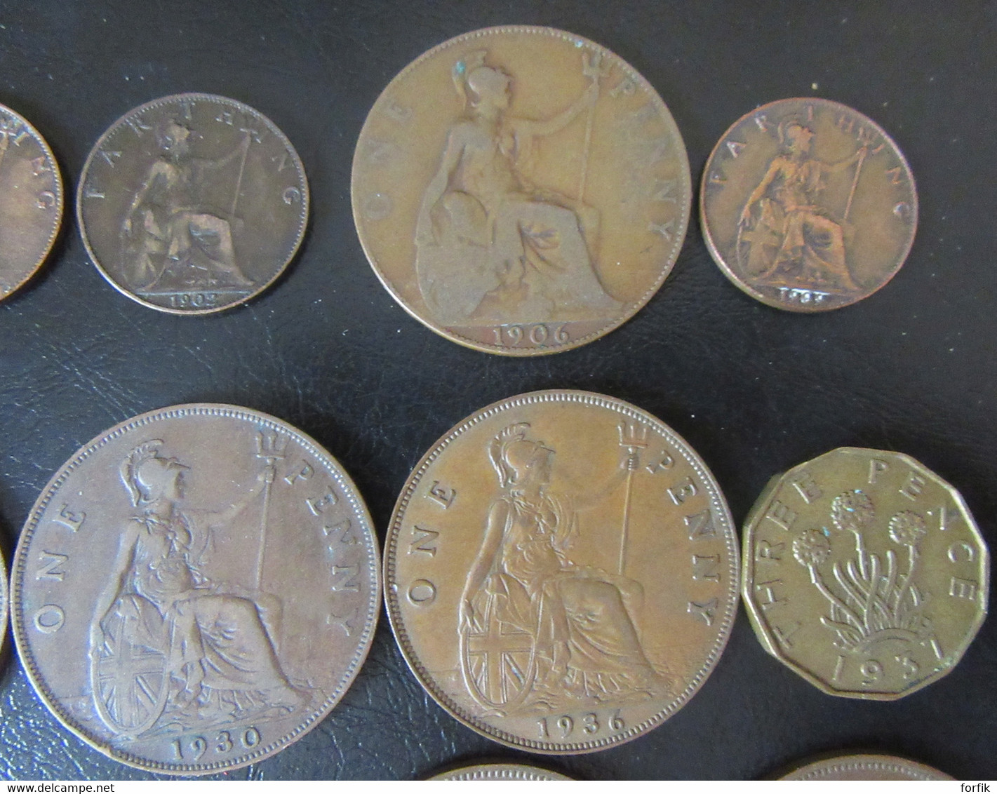 Angleterre - 25 Monnaies Entre 1899 Et 1950 (Victoria, George V, George VI) Dont 2 En Argent - Sammlungen