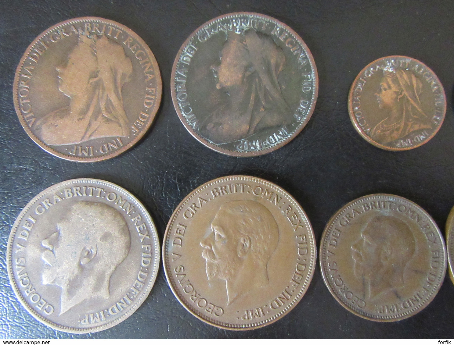 Angleterre - 25 Monnaies entre 1899 et 1950 (Victoria, George V, George VI) dont 2 en argent