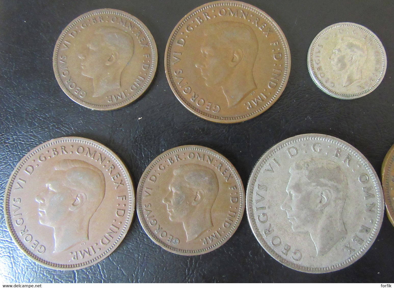 Angleterre - 25 Monnaies entre 1899 et 1950 (Victoria, George V, George VI) dont 2 en argent