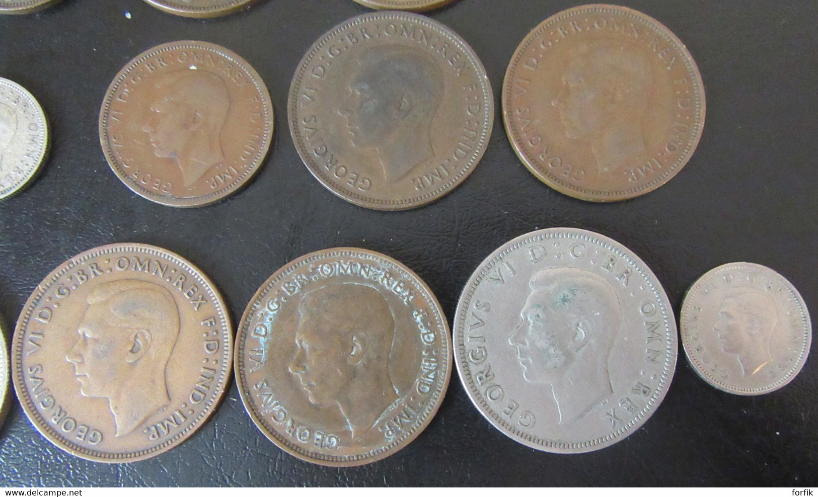 Angleterre - 25 Monnaies entre 1899 et 1950 (Victoria, George V, George VI) dont 2 en argent