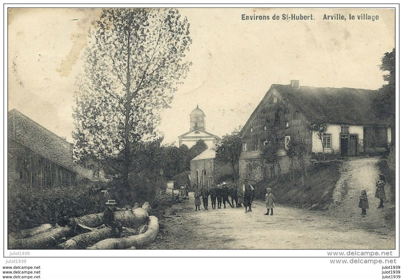 ARVILLE ..-- Le Village . 1911 Vers NEUFCHATEAU ( Melle Laurence V...? ) . Voir Verso . - Saint-Hubert