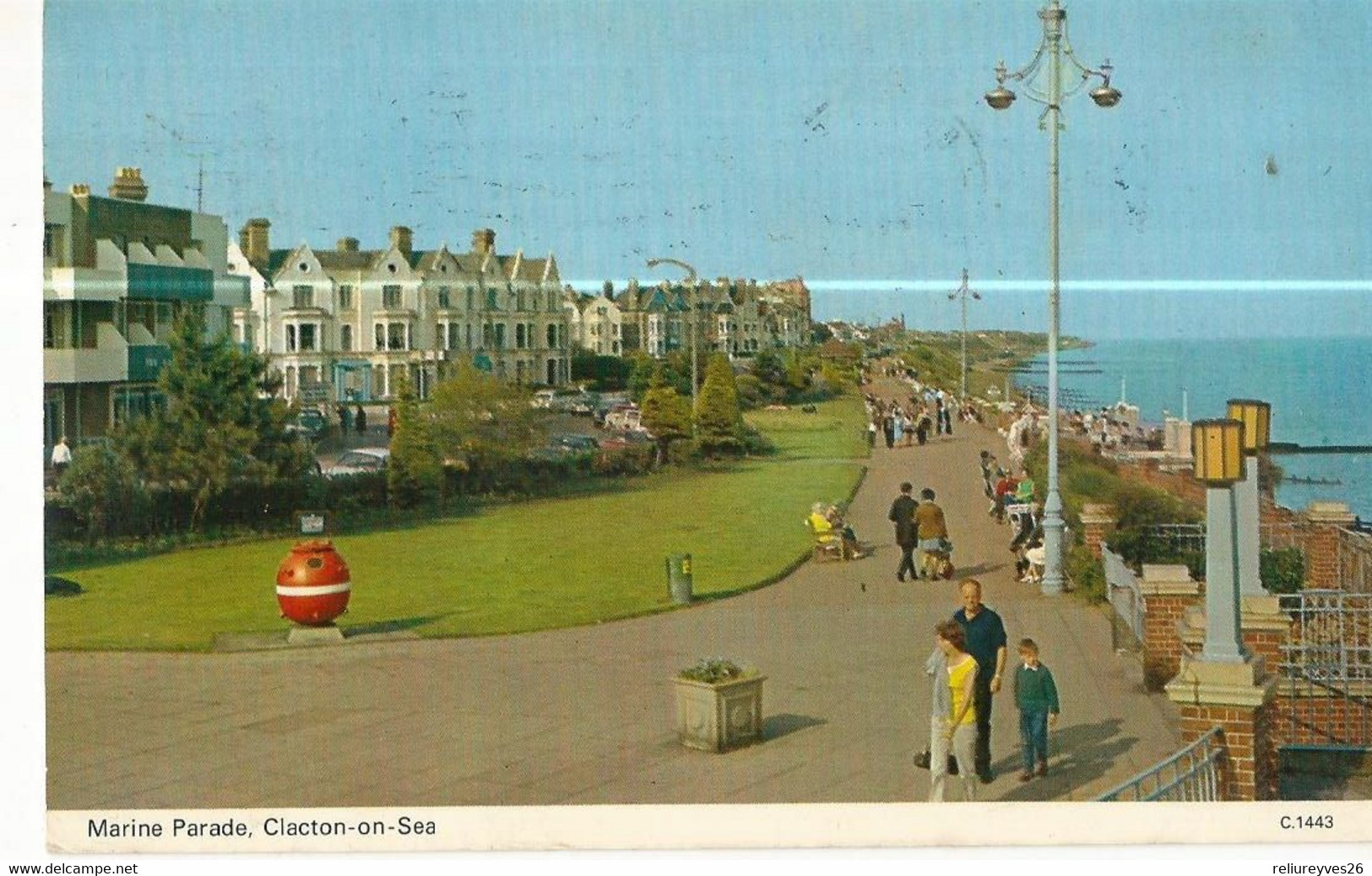 CPSM , R.U. , N° 90/ C.1443 , Clacton-on-Sea , Marine Parade Ed. E.T.W., 1971 - Clacton On Sea