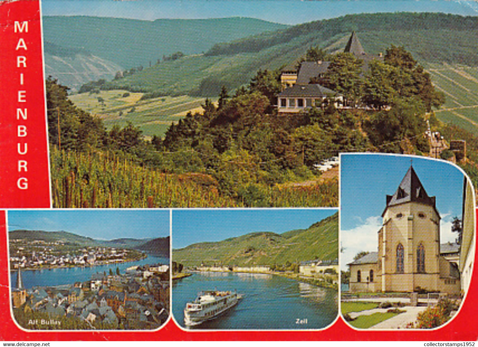 97134- ALF BULLAY, MARIENBURG VILLAGE, MOSEL RIVER, SHIP - Alf-Bullay