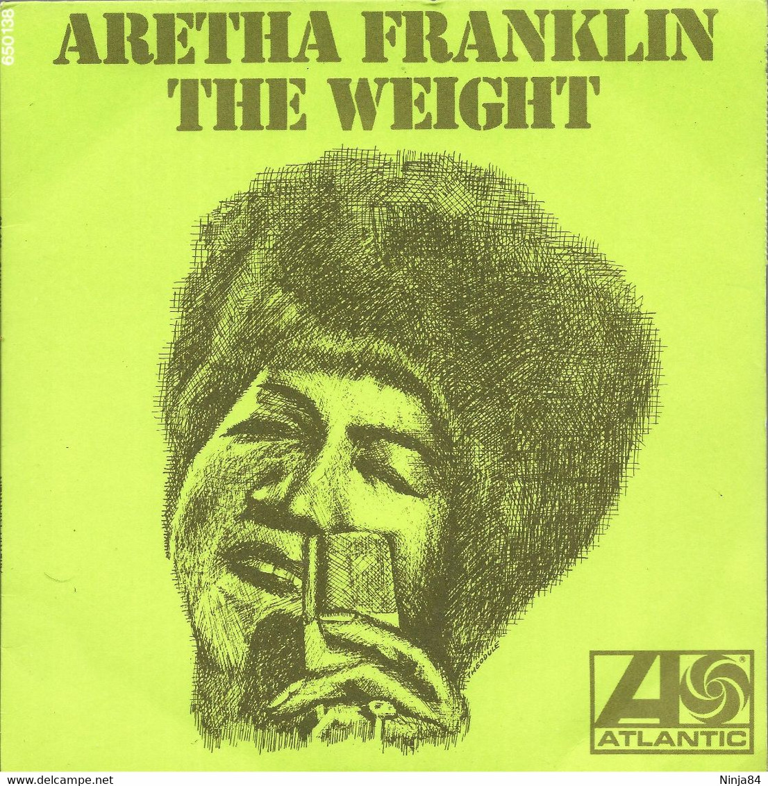 SP 45 RPM (7") Aretha Franklin   ‎ " The Weight " - Soul - R&B