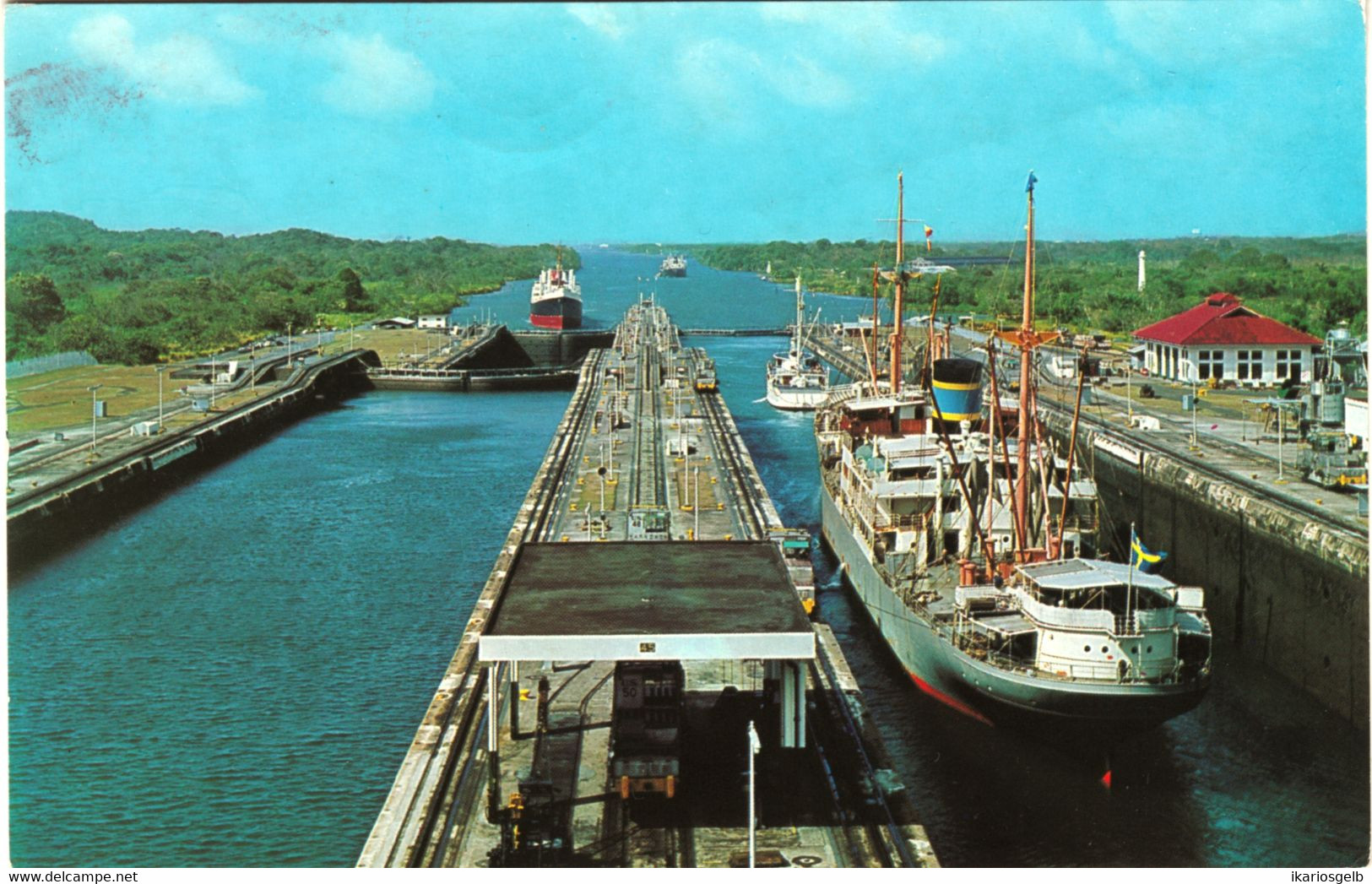 Panama Canal Zone USA " The Gatun Locks Esclusas De Gatun " Meter Mark Used > Lünen Allemagne - Panama
