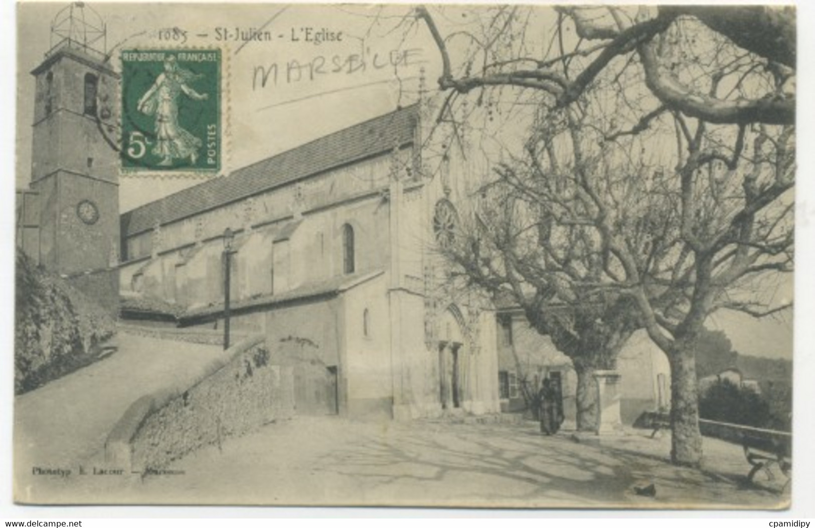 13/MARSEILLE - Saint-Julien - L'Eglise (Phototypie E. Lacour) - Saint Barnabé, Saint Julien, Montolivet