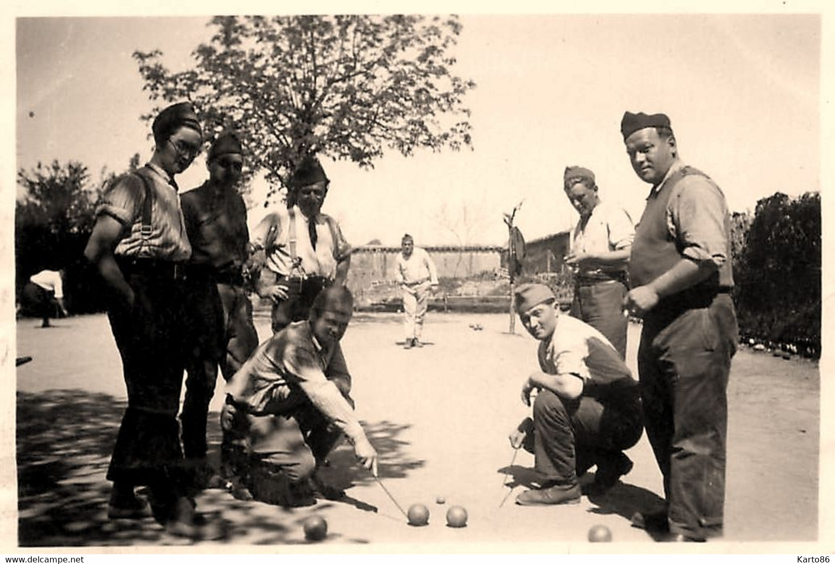 Pétanque * Jeu De Boules * Boulodrome Boulistes * 2 Photos Anciennes - Petanca