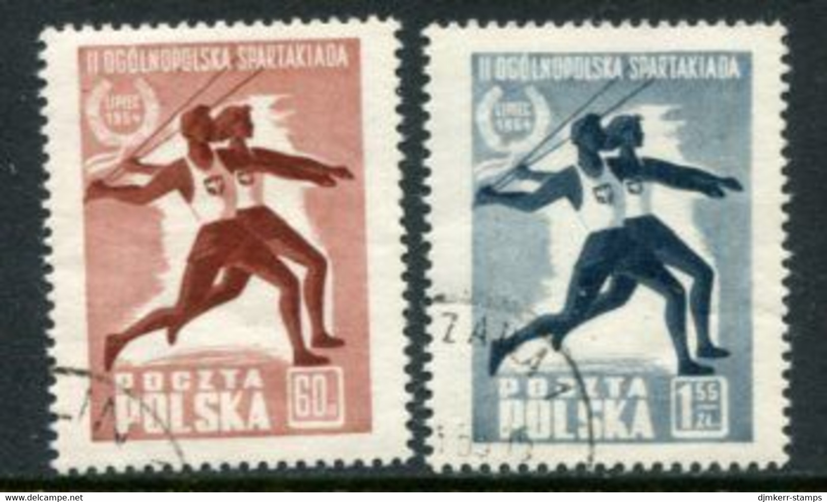 POLAND 1954 National Spartakiad II Used..  Michel 864-65 - Used Stamps