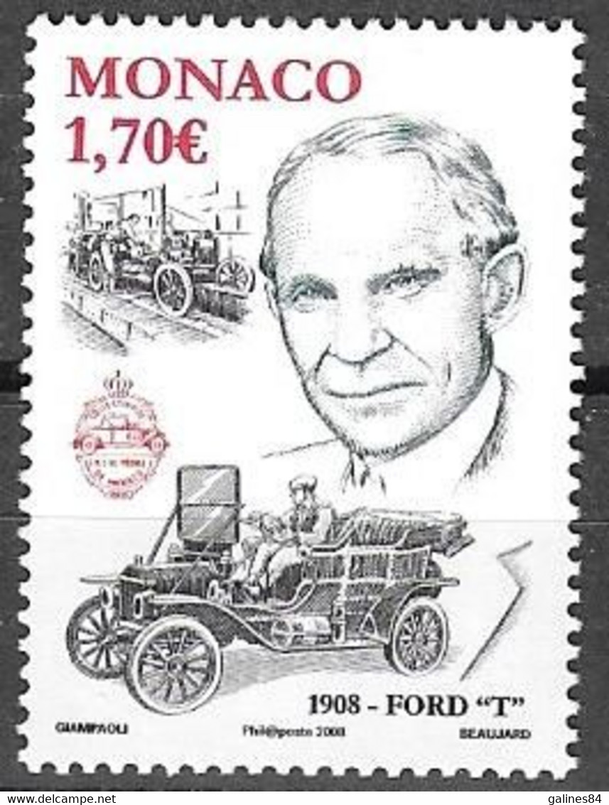 MONACO Centenaire De La Ford T N° Yvert 2621 NSC ** - Unused Stamps