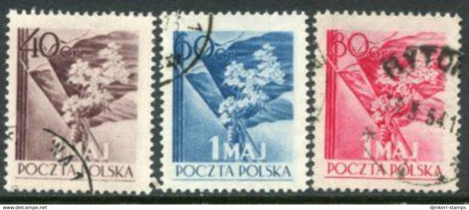 POLAND 1954 Labour Day Used.  Michel 842-44 - Usati