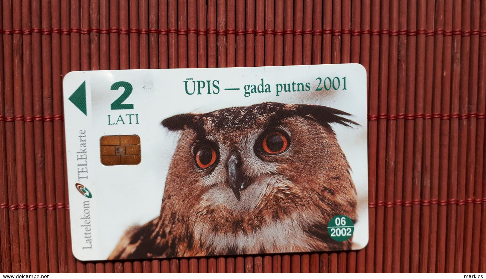 Owl Phonecard Used Rare - Águilas & Aves De Presa