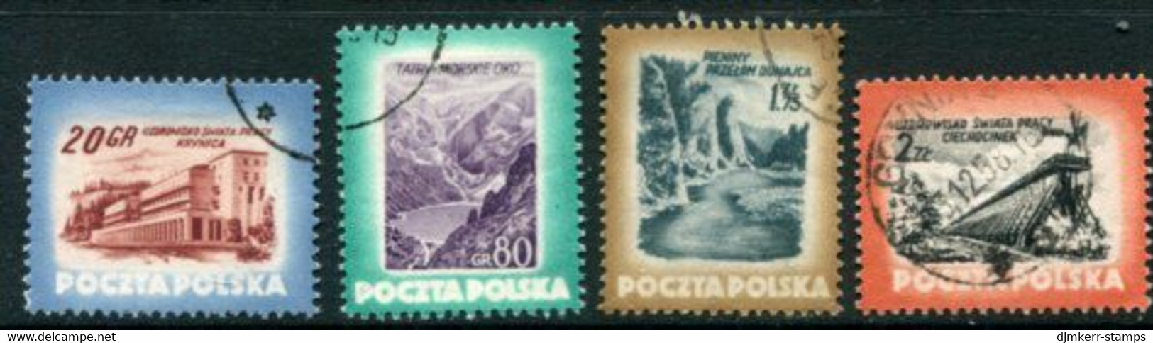 POLAND 1953 Natural Attractions And Resorts Used.  Michel 827-30 - Usati